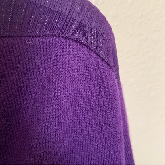 Torrid Purple Button Front with Sheer Back Cardigan Sweater Size 1 or 1X 14/16 - Picture 5 of 8